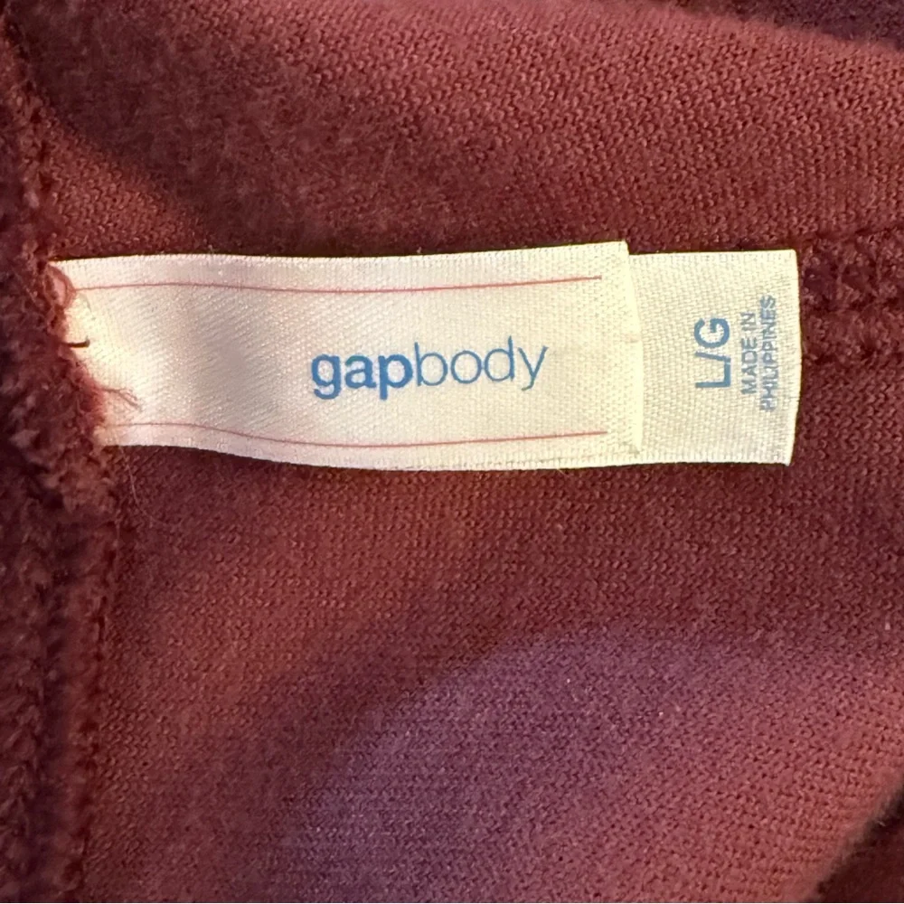 Gap Burgundy Pull On Elastic Waist Wide Leg Velour Lounge Pants Size L - Picture 2 of 8